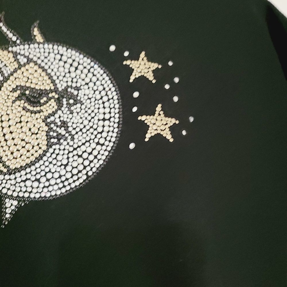 Vintage Celestial,‎ Sun Moon and Stars Studded Sweatshirt - Picture 6 of 6